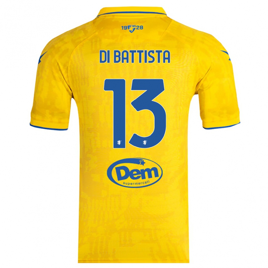 נשים כדורגל Cristiano Di Battista #13 צהוב כחול ג'רזי ביתית 2025/26