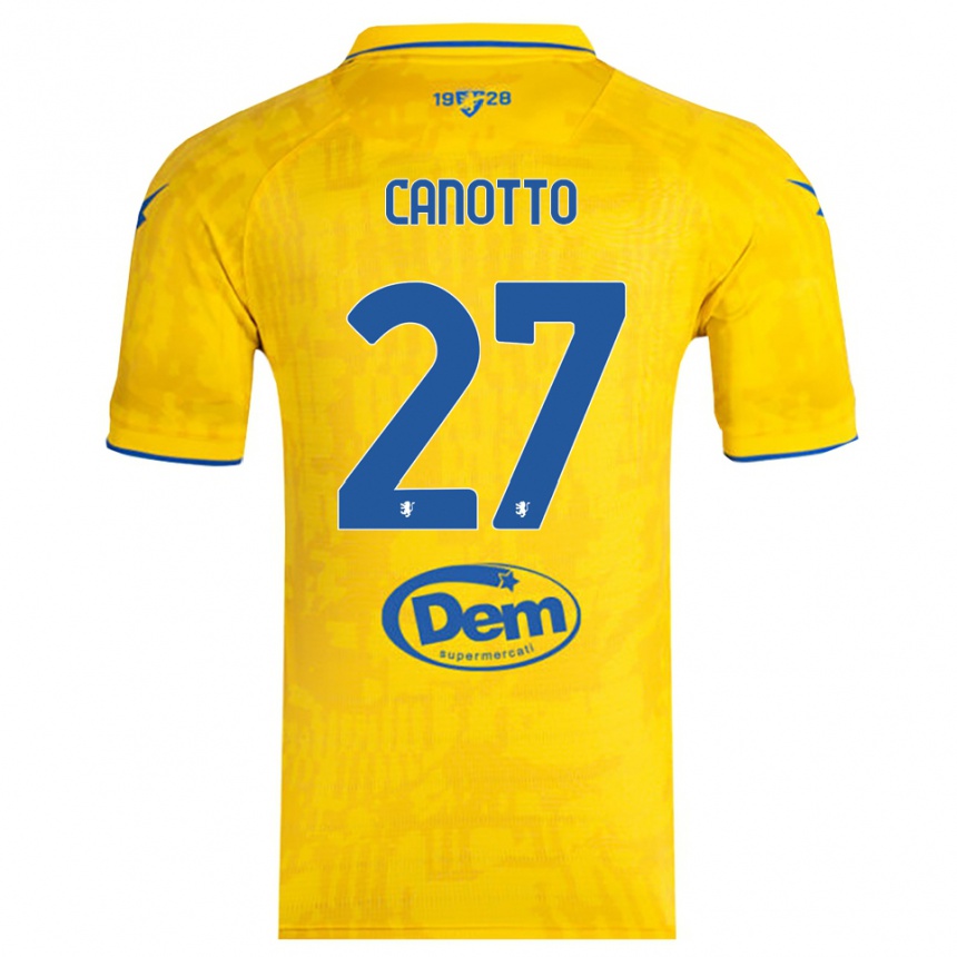 נשים כדורגל Luigi Canotto #27 צהוב כחול ג'רזי ביתית 2025/26