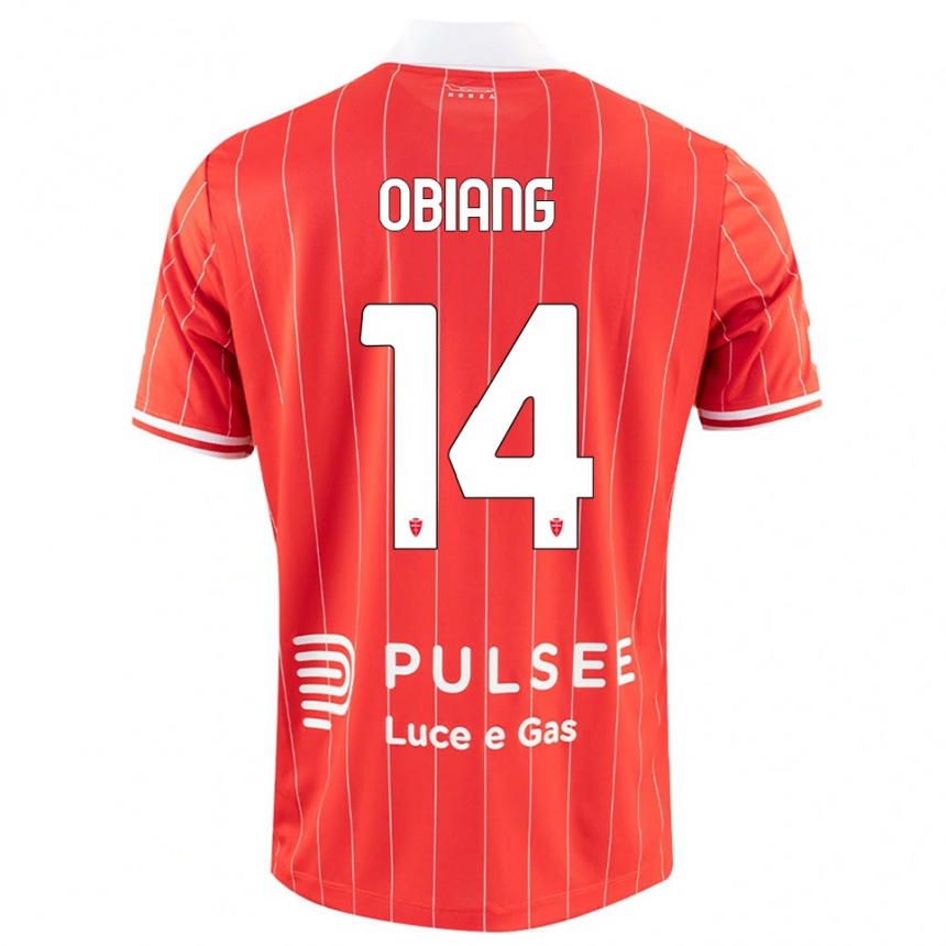 נשים כדורגל פדרו אוביאנג #14 אדום לבן ג'רזי ביתית 2025/26
