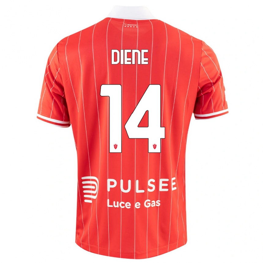 נשים כדורגל Abdou Diene #14 אדום לבן ג'רזי ביתית 2025/26 נשים כדורגל Abdou Diene #14 אדום לבן ג'רזי ביתית 2025/26