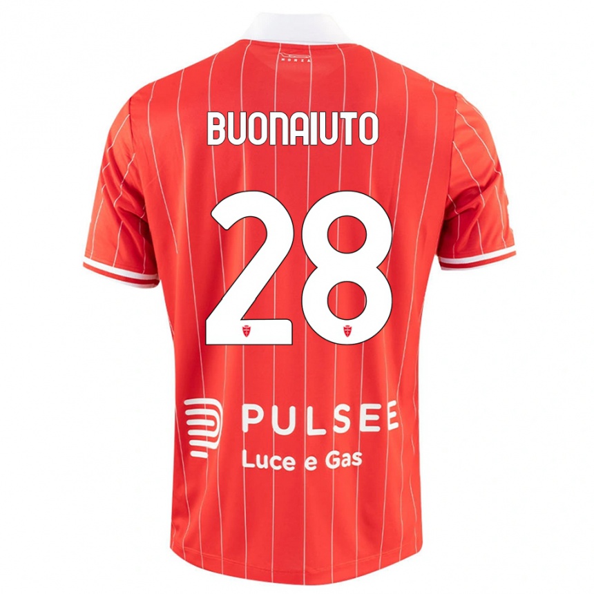 נשים כדורגל Marco Buonaiuto #28 אדום לבן ג'רזי ביתית 2025/26