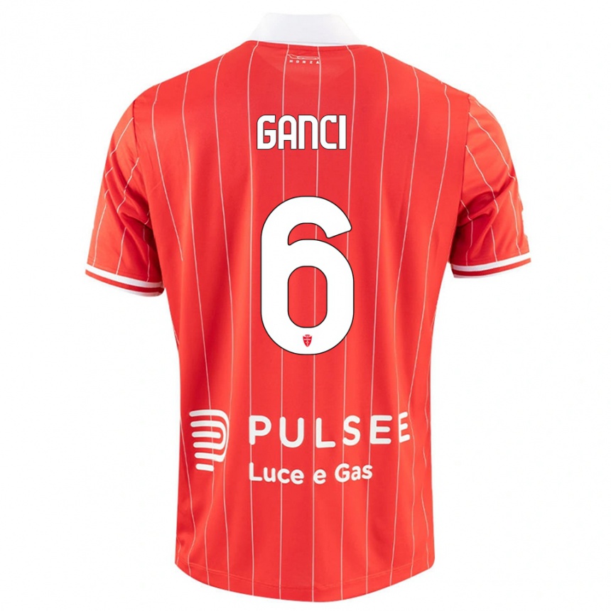 נשים כדורגל Daniele Ganci #6 אדום לבן ג'רזי ביתית 2025/26