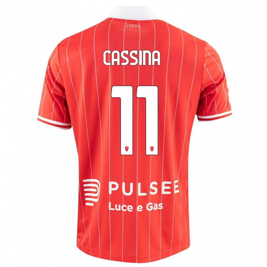 נשים כדורגל Tommaso Cassina #11 אדום לבן ג'רזי ביתית 2025/26