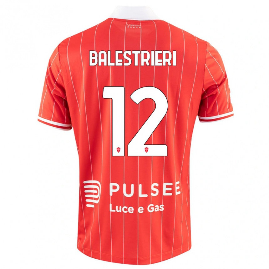 נשים כדורגל Alessandro Balestrieri #12 אדום לבן ג'רזי ביתית 2025/26