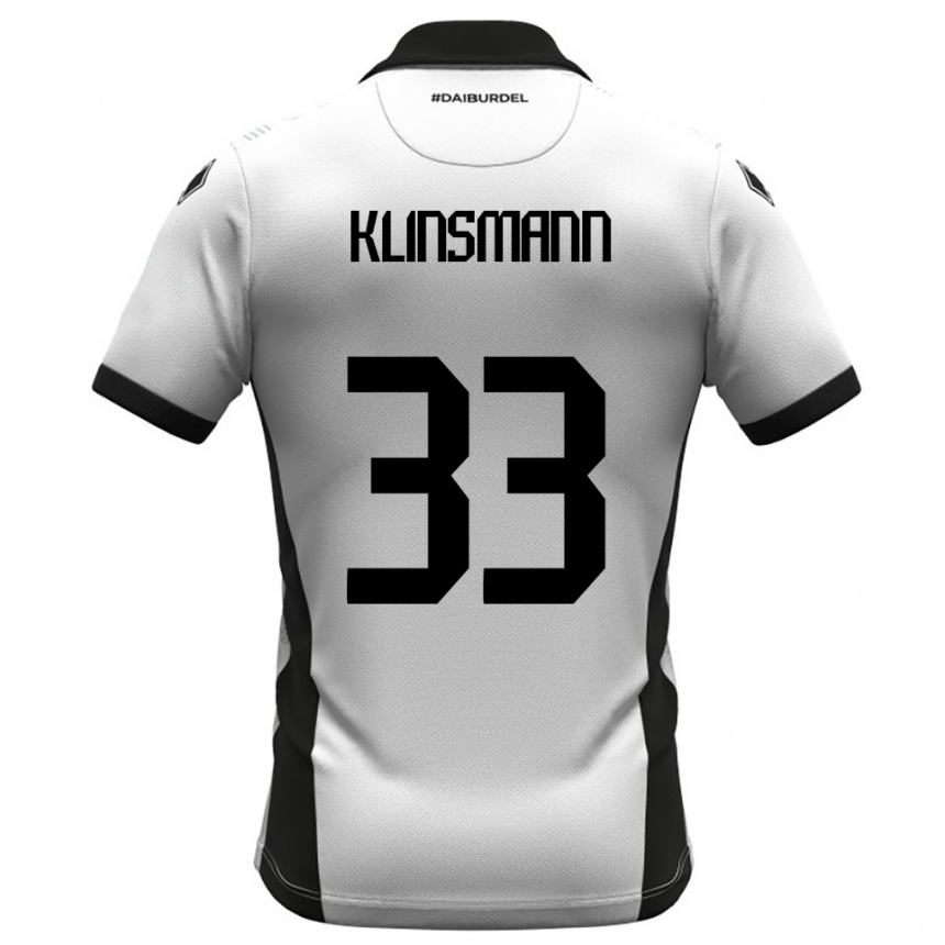 נשים כדורגל ג'ונתן קלינסמן #33 לבן שחור כתום ג'רזי ביתית 2025/26