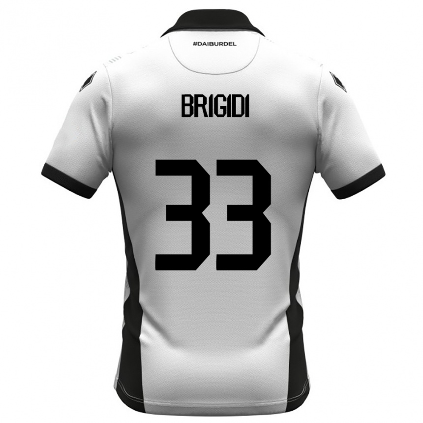 נשים כדורגל Massimo Brigidi #33 לבן שחור כתום ג'רזי ביתית 2025/26