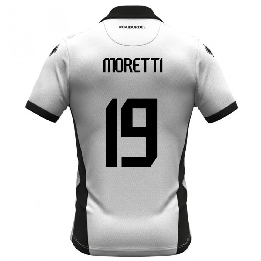 נשים כדורגל Noah Moretti #19 לבן שחור כתום ג'רזי ביתית 2025/26