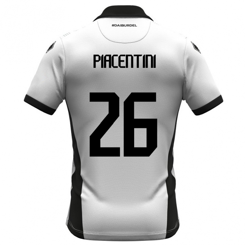 נשים כדורגל מתאו פיאצ׳נטיני #26 לבן שחור כתום ג'רזי ביתית 2025/26