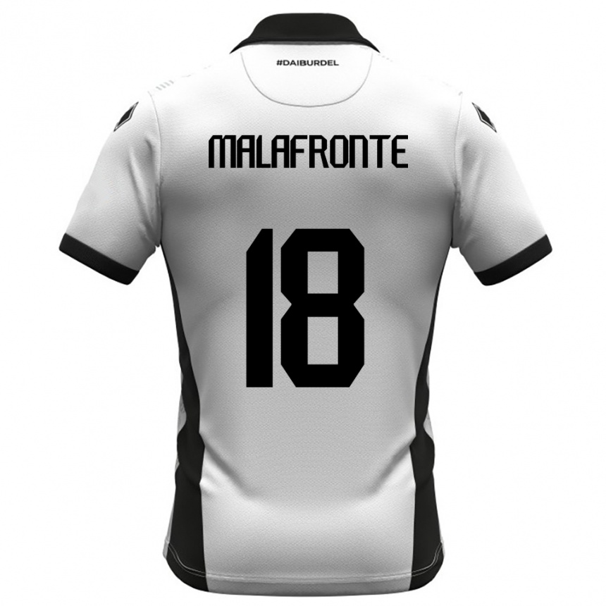 נשים כדורגל ג׳ובאני מלפרונטה #18 לבן שחור כתום ג'רזי ביתית 2025/26