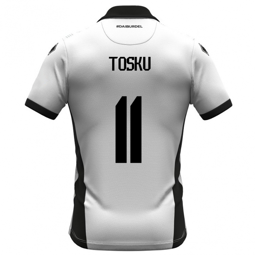 נשים כדורגל פרדריק טוסקו #11 לבן שחור כתום ג'רזי ביתית 2025/26