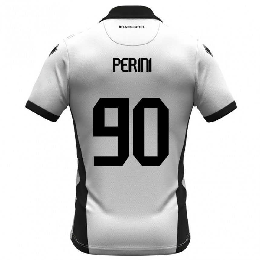 נשים כדורגל Giovanni Perini #90 לבן שחור כתום ג'רזי ביתית 2025/26