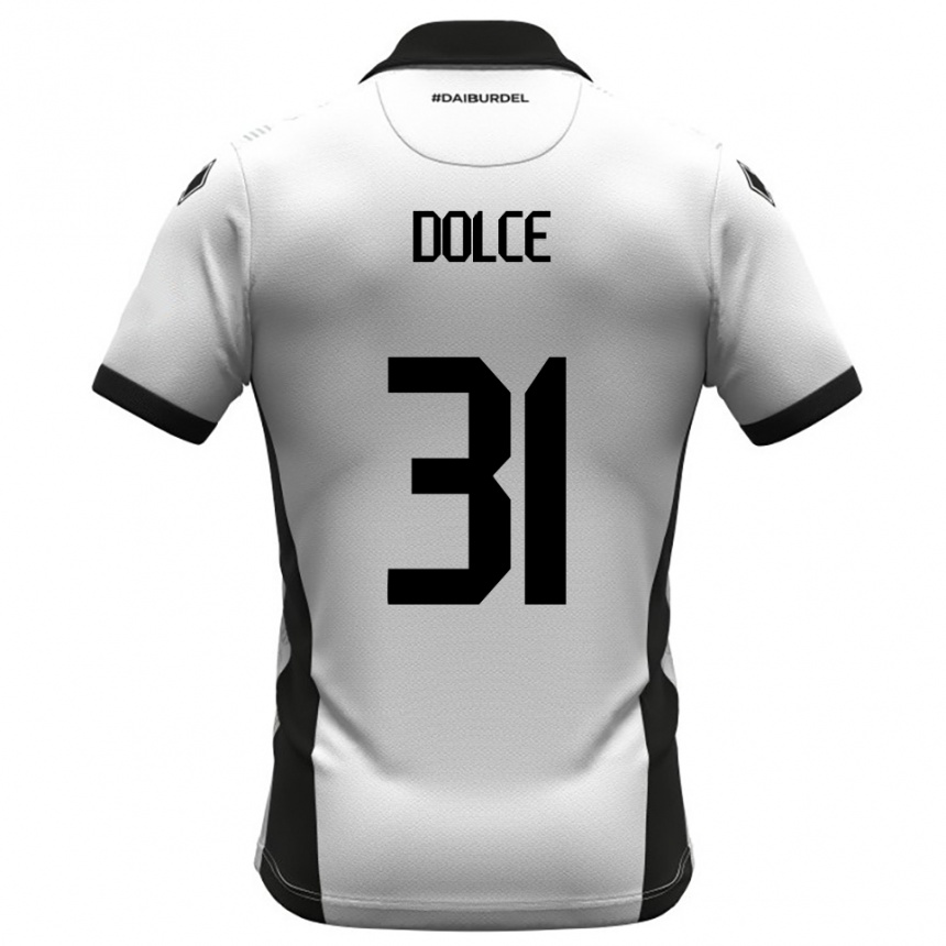 נשים כדורגל Alessandro Dolce #31 לבן שחור כתום ג'רזי ביתית 2025/26