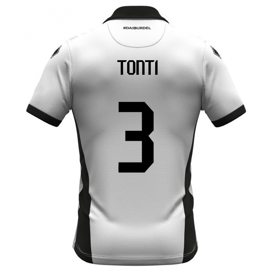 נשים כדורגל Federico Tonti #3 לבן שחור כתום ג'רזי ביתית 2025/26