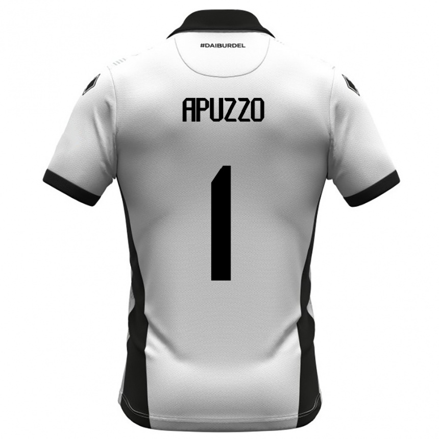 נשים כדורגל Davide Apuzzo #1 לבן שחור כתום ג'רזי ביתית 2025/26