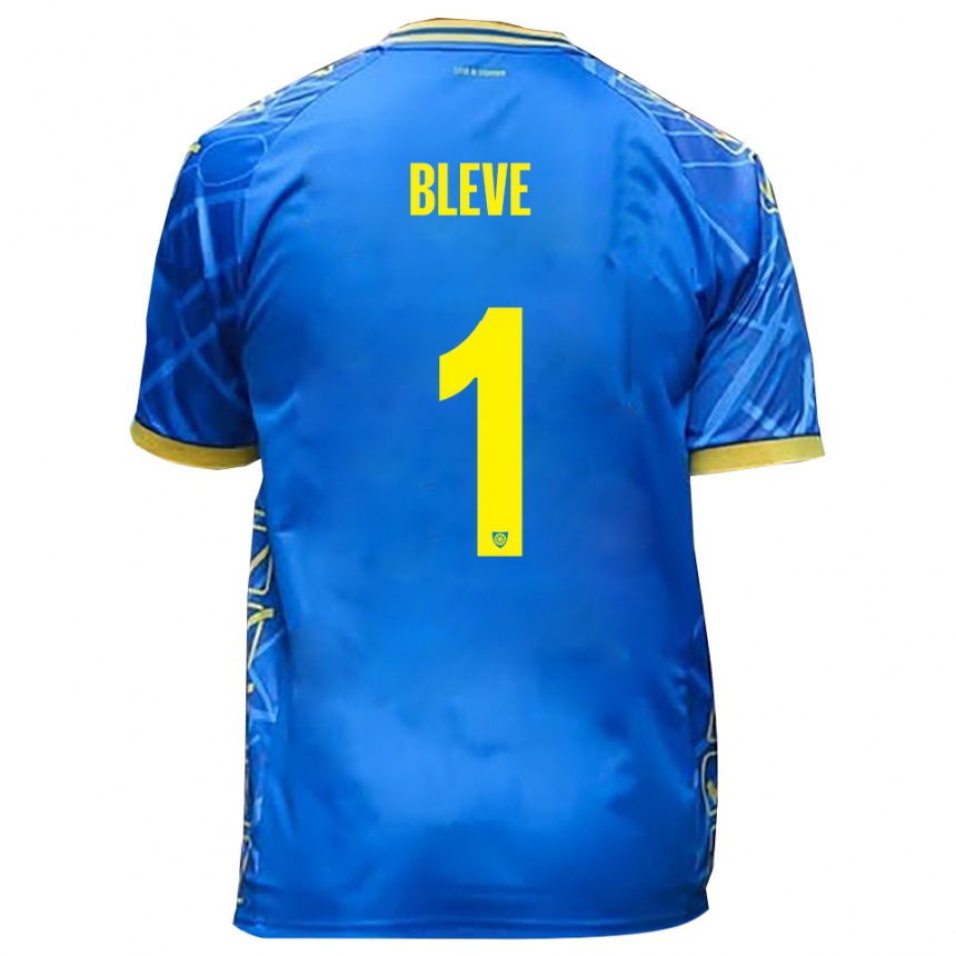 נשים כדורגל Marco Bleve #1 כחול שמיים צהוב ג'רזי ביתית 2025/26