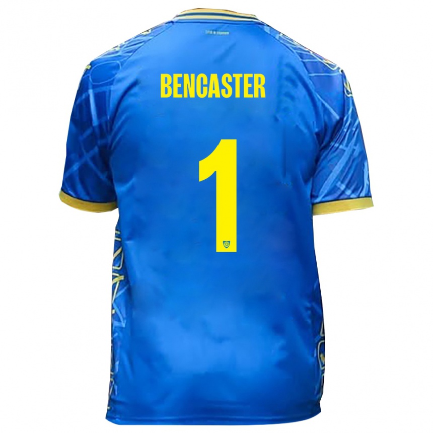נשים כדורגל Mattia Bencaster #1 כחול שמיים צהוב ג'רזי ביתית 2025/26