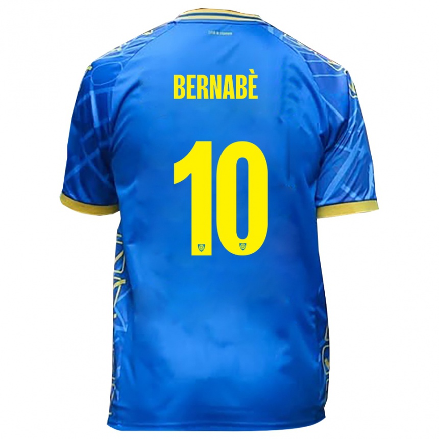 נשים כדורגל Giacomo Bernabè #10 כחול שמיים צהוב ג'רזי ביתית 2025/26