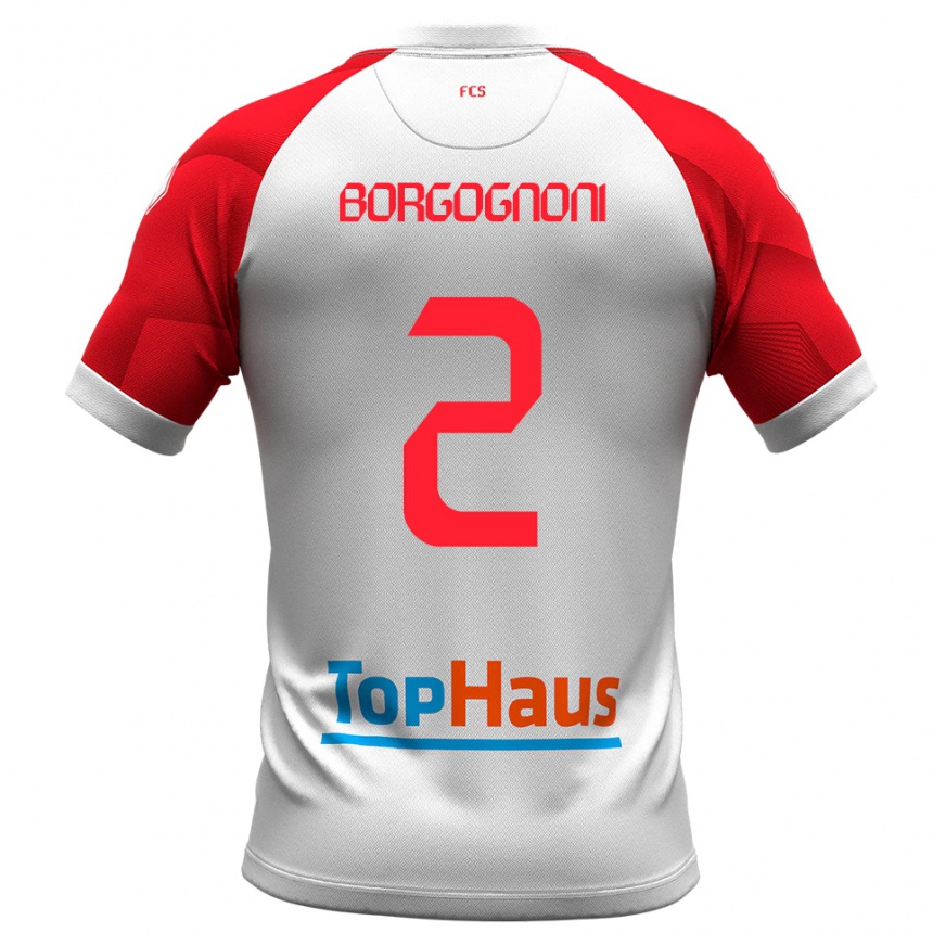 נשים כדורגל ג׳ובאני בורגוני #2 לבן אדום ג'רזי ביתית 2025/26