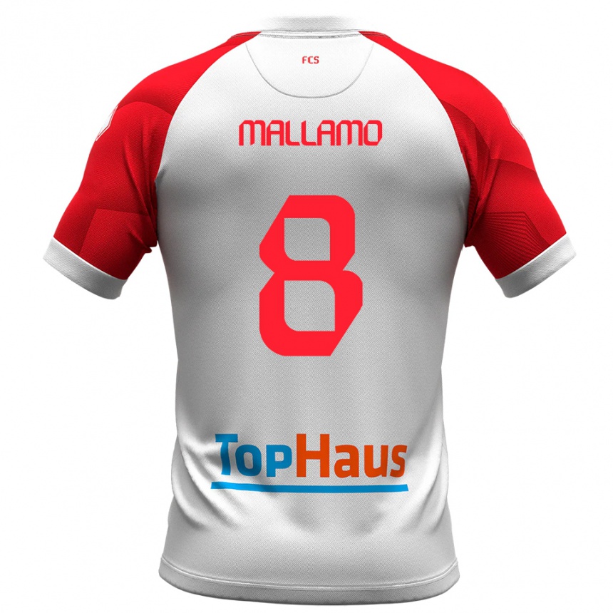 נשים כדורגל אלסנדרו מאלאמו #8 לבן אדום ג'רזי ביתית 2025/26 נשים כדורגל אלסנדרו מאלאמו #8 לבן אדום ג'רזי ביתית 2025/26
