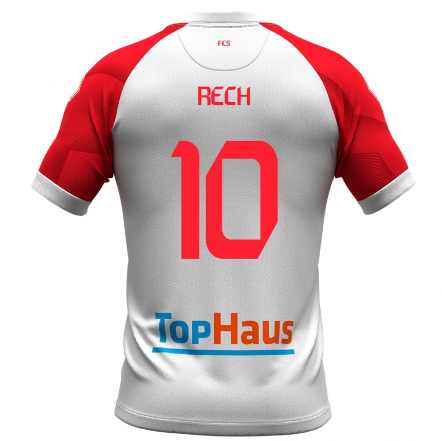 נשים כדורגל Francesco Rech #10 לבן אדום ג'רזי ביתית 2025/26