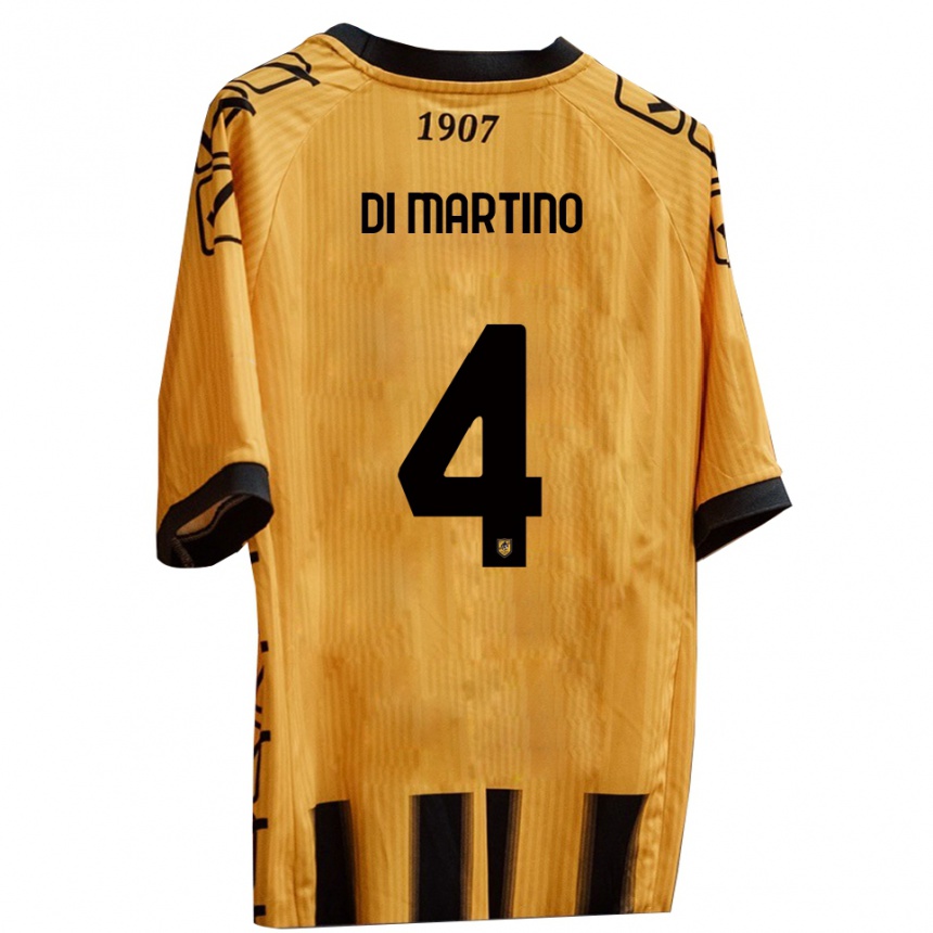 נשים כדורגל מטיה די מרטינו #4 צהוב שחור ג'רזי ביתית 2025/26