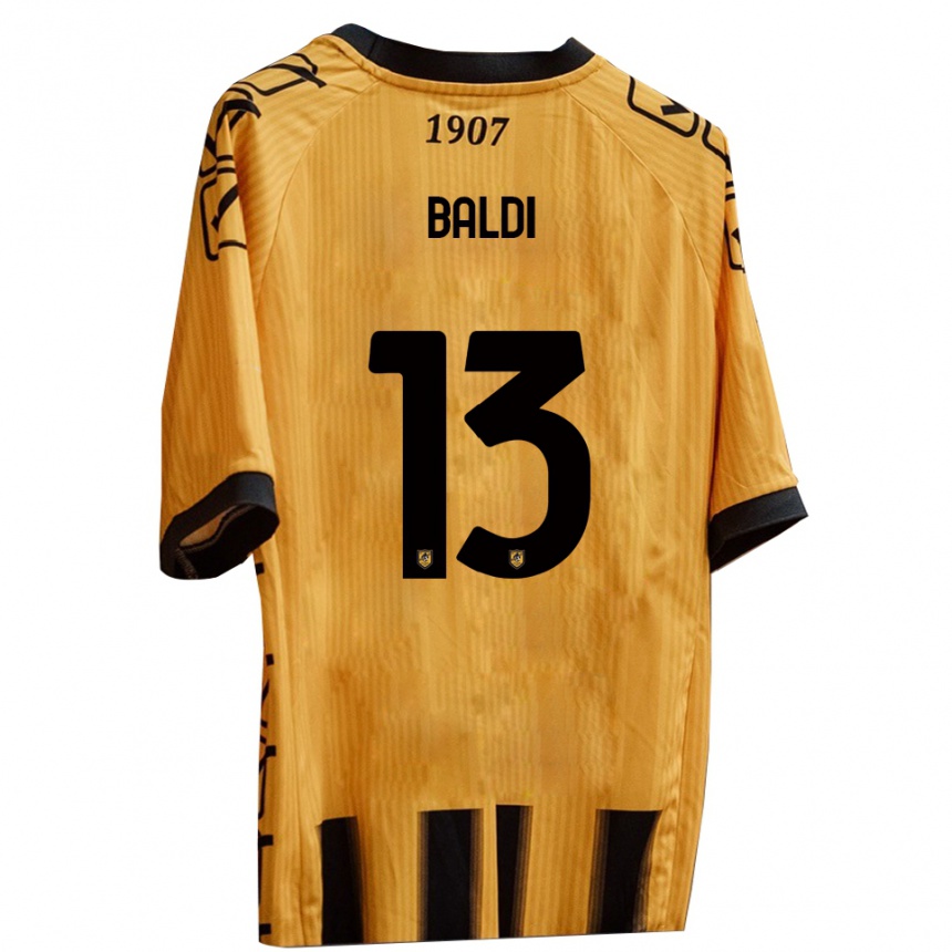 נשים כדורגל מטאו באלדי #13 צהוב שחור ג'רזי ביתית 2025/26