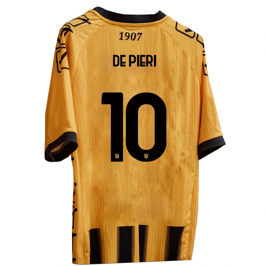 נשים כדורגל ג'אקומו דה פיירי #10 צהוב שחור ג'רזי ביתית 2025/26