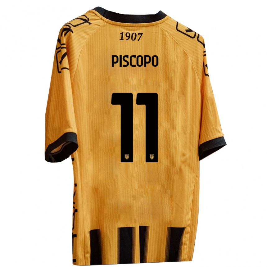 נשים כדורגל קווין פיסקופו #11 צהוב שחור ג'רזי ביתית 2025/26