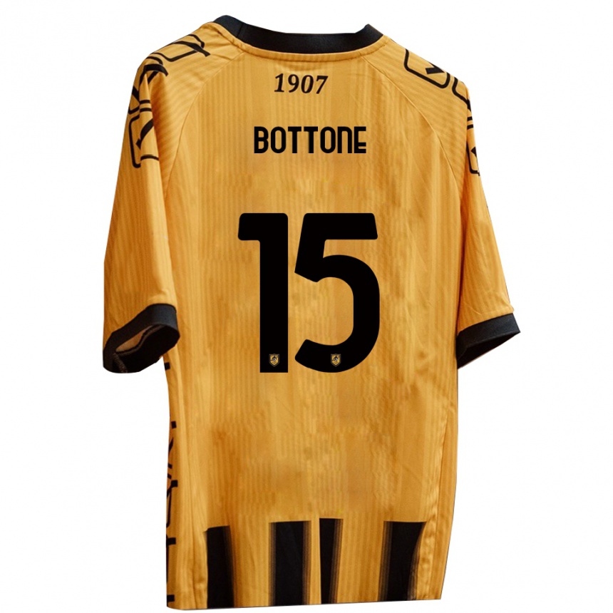נשים כדורגל Salvatore Bottone #15 צהוב שחור ג'רזי ביתית 2025/26