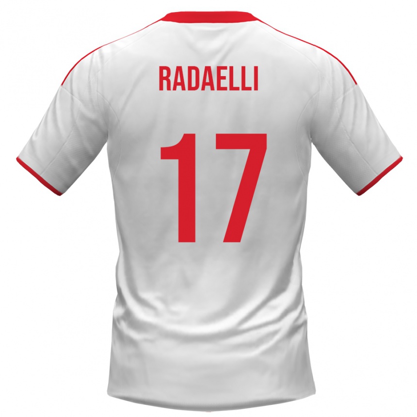 נשים כדורגל Nicolò Radaelli #17 לבן אדום ג'רזי ביתית 2025/26
