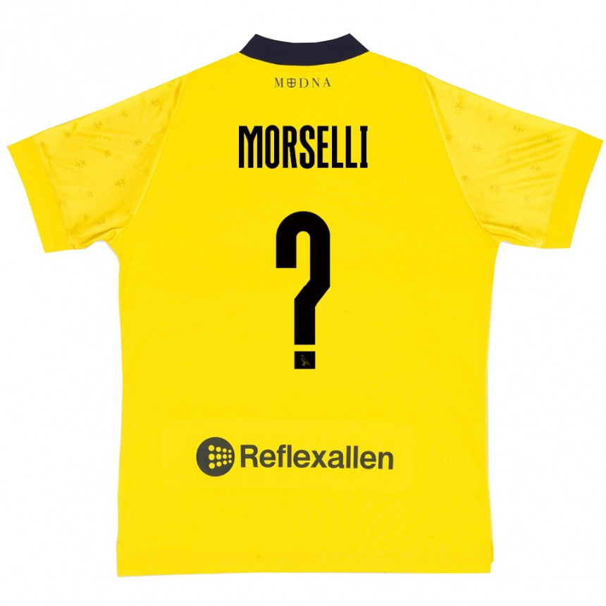 נשים כדורגל Gabriele Morselli #0 צהוב כחול נייבי ג'רזי ביתית 2025/26