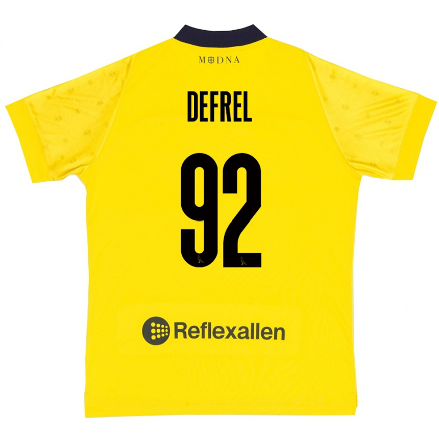 נשים כדורגל גרגואר דפרל #92 צהוב כחול נייבי ג'רזי ביתית 2025/26