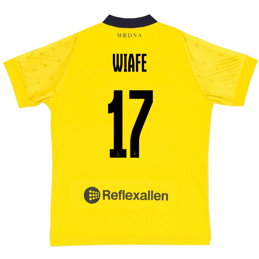 נשים כדורגל Samuel Wiafe #17 צהוב כחול נייבי ג'רזי ביתית 2025/26