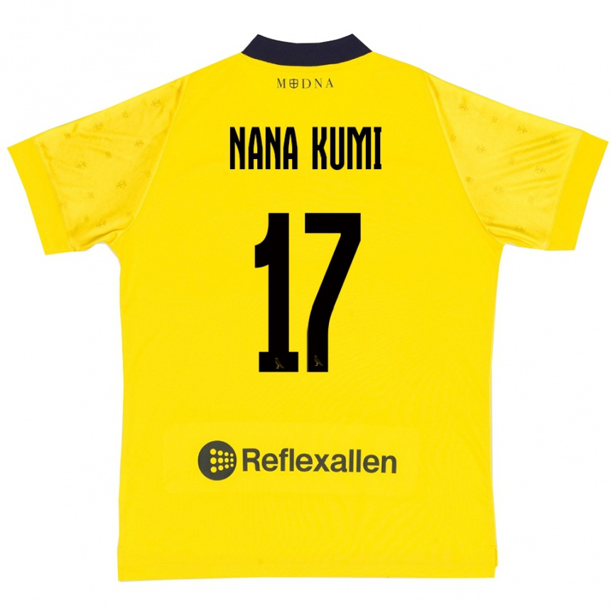 נשים כדורגל Ronald Nana Kumi #17 צהוב כחול נייבי ג'רזי ביתית 2025/26