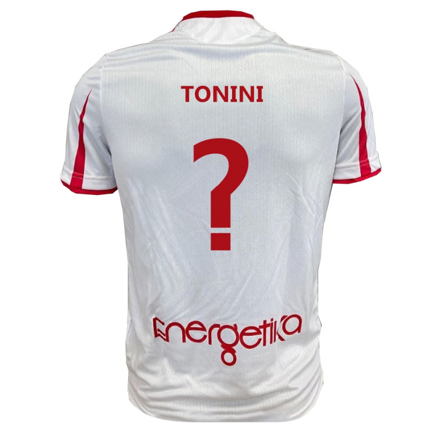 נשים כדורגל Simone Tonini #0 לבן אדום ג'רזי ביתית 2025/26