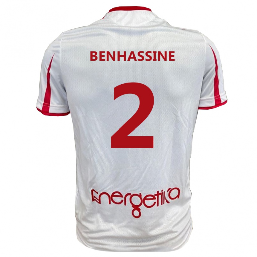 נשים כדורגל בילל בנהאסין #2 לבן אדום ג'רזי ביתית 2025/26