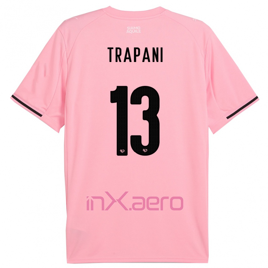 נשים כדורגל Nicolò Trapani #13 ורוד שחור ג'רזי ביתית 2025/26