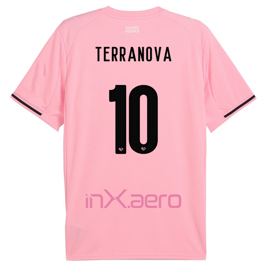 נשים כדורגל Mattia Terranova #10 ורוד שחור ג'רזי ביתית 2025/26