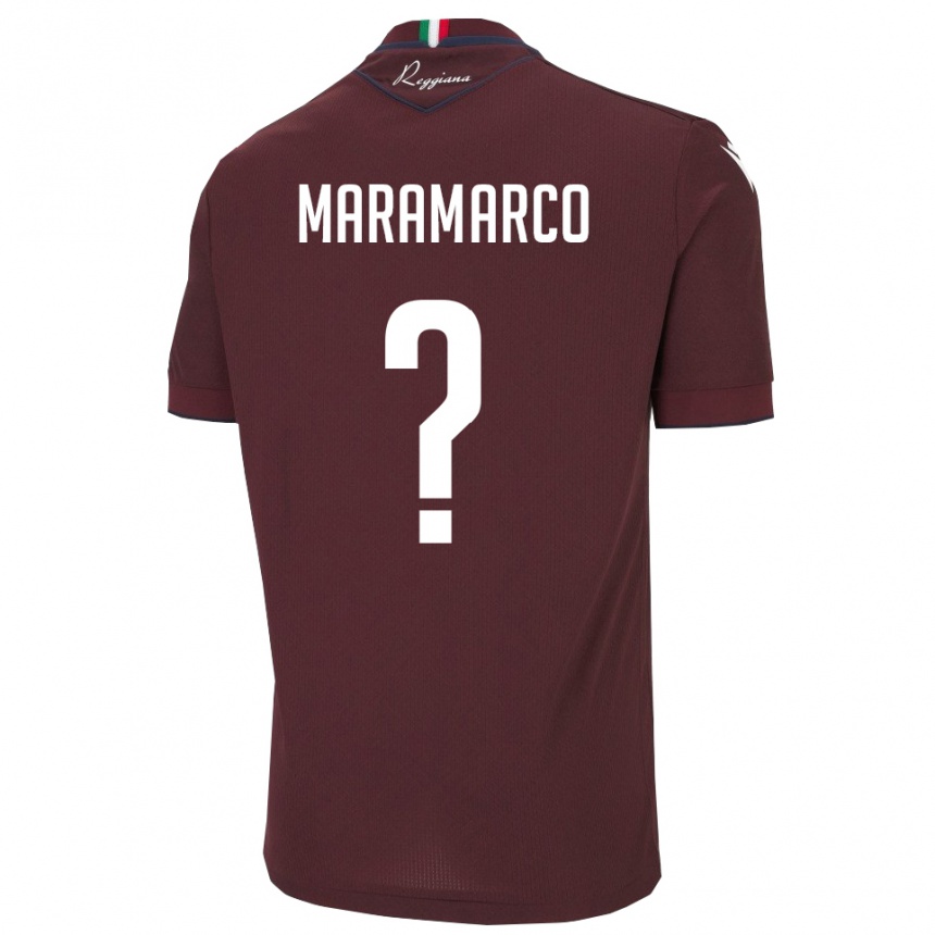 נשים כדורגל Andrea Maramarco #0 בורגונדי לבן ג'רזי ביתית 2025/26