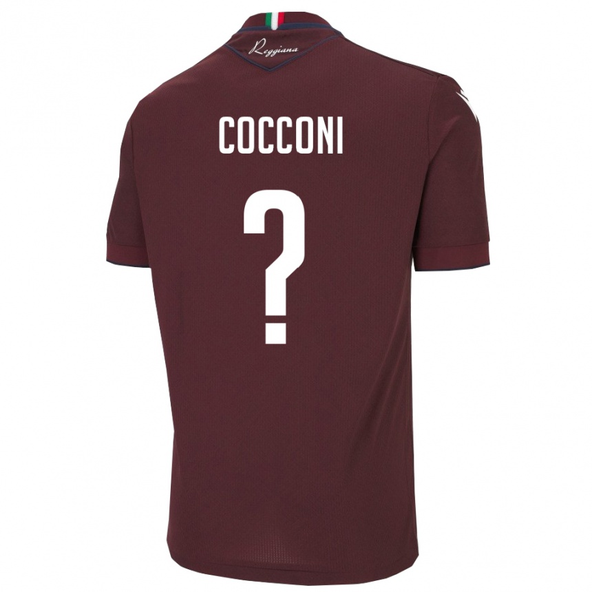 נשים כדורגל Cocconi Giorgia #0 בורגונדי לבן ג'רזי ביתית 2025/26