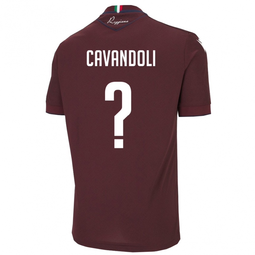 נשים כדורגל Cavandoli Chiara #0 בורגונדי לבן ג'רזי ביתית 2025/26