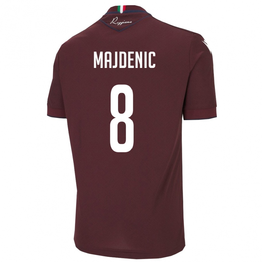 נשים כדורגל Fran Majdenic #8 בורגונדי לבן ג'רזי ביתית 2025/26