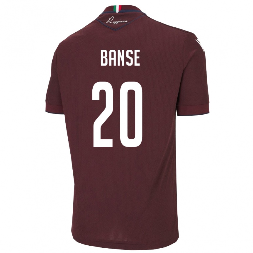 נשים כדורגל עוסמאן באנסה #20 בורגונדי לבן ג'רזי ביתית 2025/26