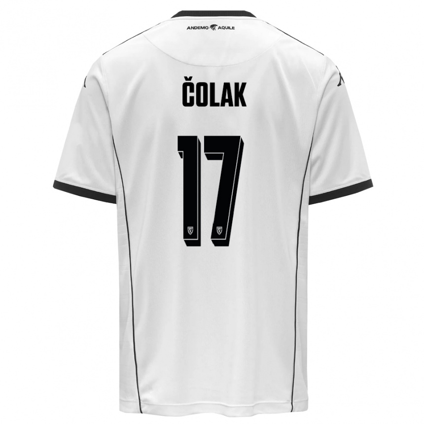 נשים כדורגל אנטוניו צ'ולאק #17 לבן שחור ג'רזי ביתית 2025/26