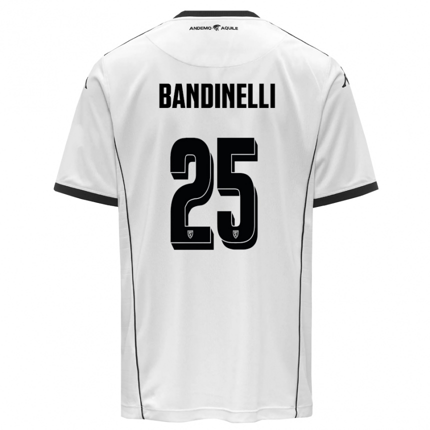 נשים כדורגל פיליפו באנדילני #25 לבן שחור ג'רזי ביתית 2025/26
