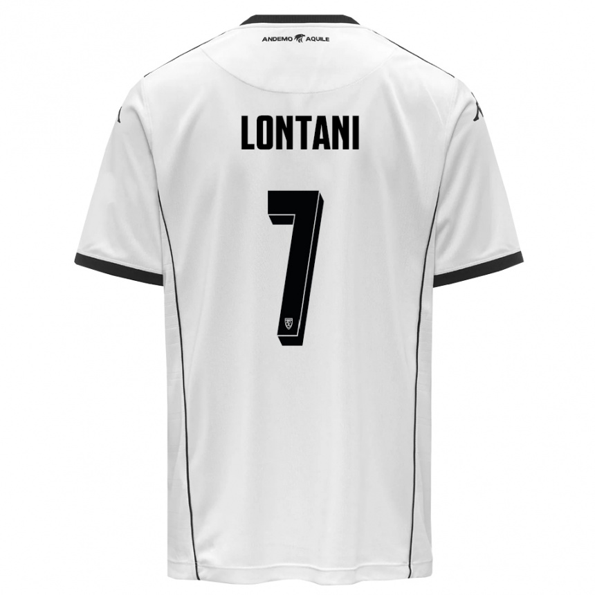 נשים כדורגל Matteo Lontani #7 לבן שחור ג'רזי ביתית 2025/26