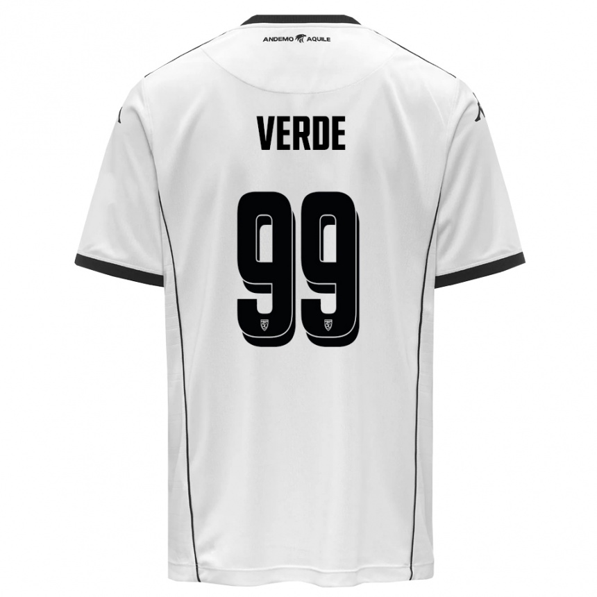 נשים כדורגל Daniele Verde #99 לבן שחור ג'רזי ביתית 2025/26