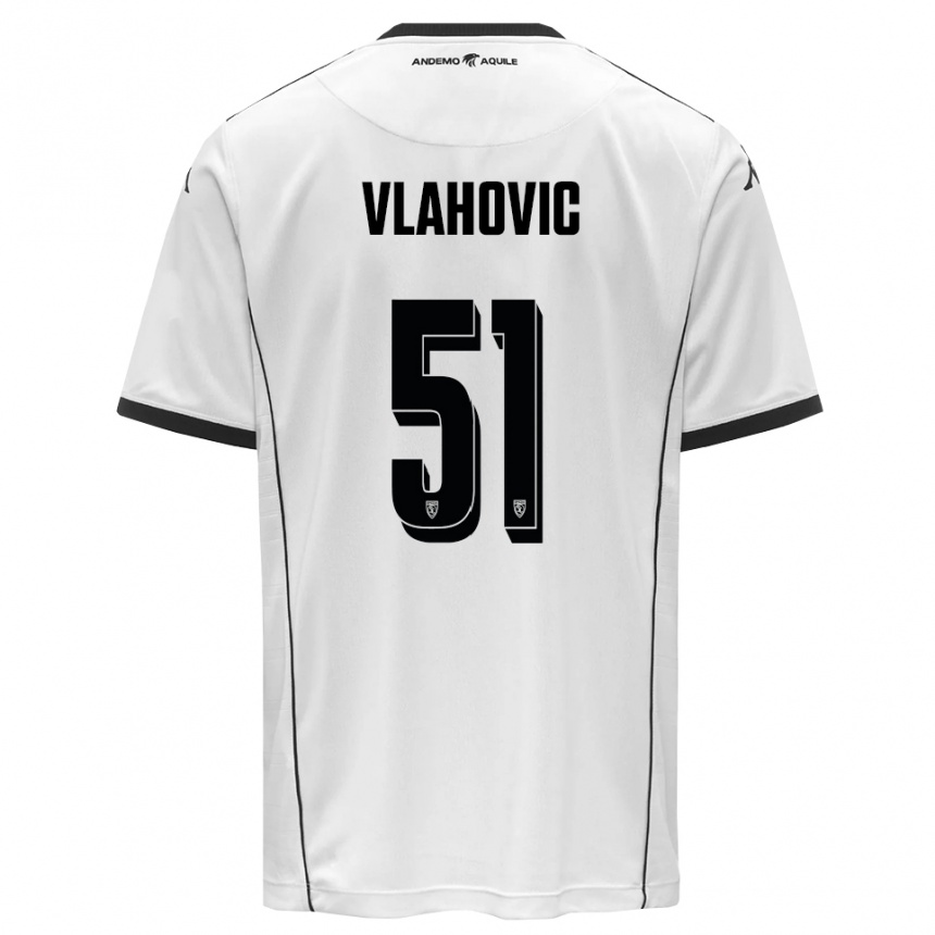 נשים כדורגל ואניה ולאחוביץ׳ #51 לבן שחור ג'רזי ביתית 2025/26