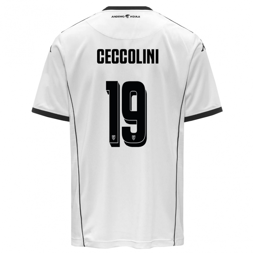 נשים כדורגל ג׳קופו צ׳קוני #19 לבן שחור ג'רזי ביתית 2025/26