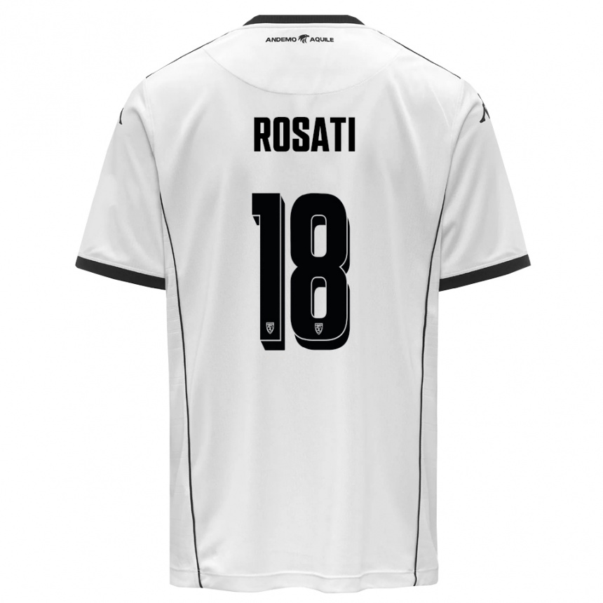 נשים כדורגל Riccardo Rosati #18 לבן שחור ג'רזי ביתית 2025/26